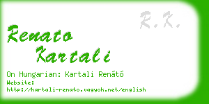 renato kartali business card